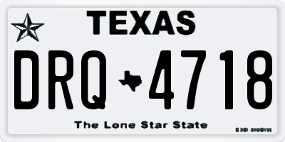 TX license plate DRQ4718