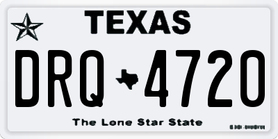 TX license plate DRQ4720