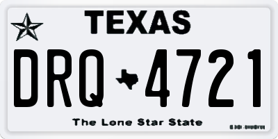 TX license plate DRQ4721