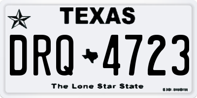 TX license plate DRQ4723