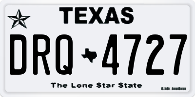 TX license plate DRQ4727