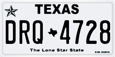 TX license plate DRQ4728