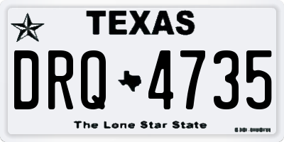 TX license plate DRQ4735