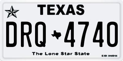TX license plate DRQ4740
