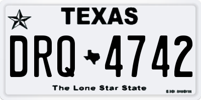 TX license plate DRQ4742