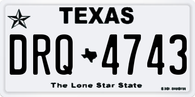 TX license plate DRQ4743