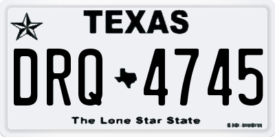 TX license plate DRQ4745