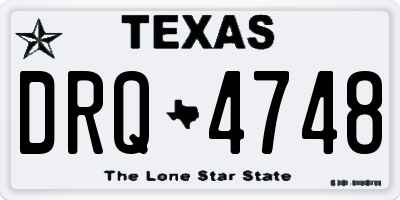 TX license plate DRQ4748