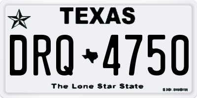 TX license plate DRQ4750