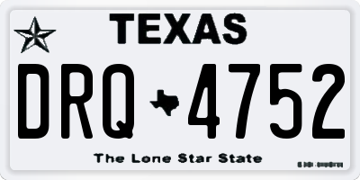 TX license plate DRQ4752