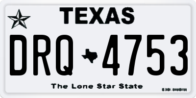 TX license plate DRQ4753