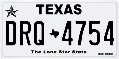 TX license plate DRQ4754