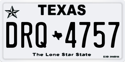 TX license plate DRQ4757