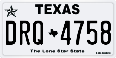 TX license plate DRQ4758