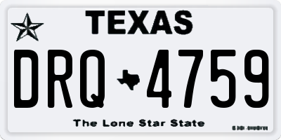 TX license plate DRQ4759