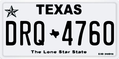 TX license plate DRQ4760