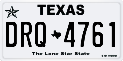 TX license plate DRQ4761