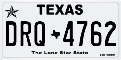 TX license plate DRQ4762