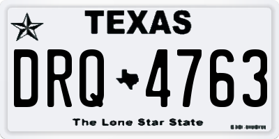 TX license plate DRQ4763