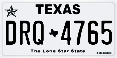 TX license plate DRQ4765