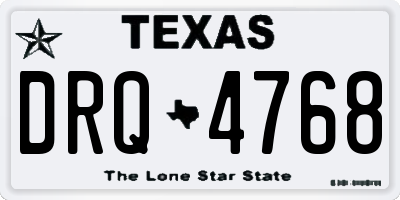 TX license plate DRQ4768
