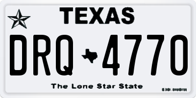 TX license plate DRQ4770