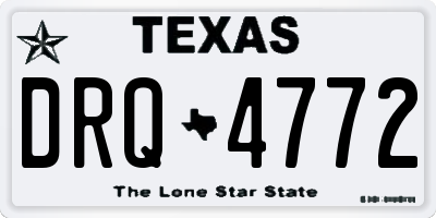 TX license plate DRQ4772