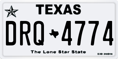 TX license plate DRQ4774