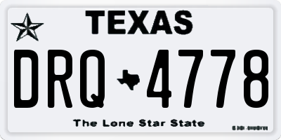 TX license plate DRQ4778