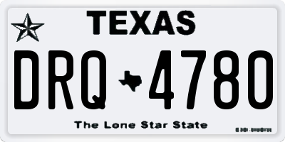 TX license plate DRQ4780