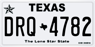 TX license plate DRQ4782