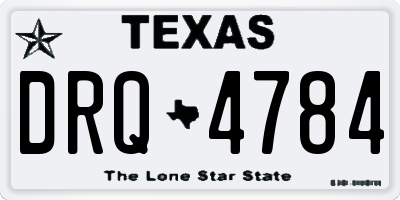 TX license plate DRQ4784