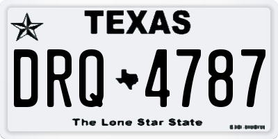 TX license plate DRQ4787