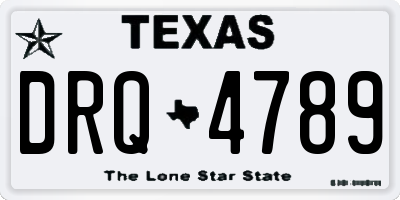 TX license plate DRQ4789