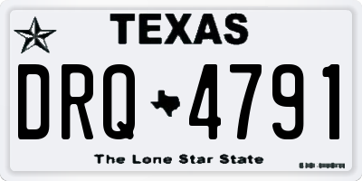 TX license plate DRQ4791