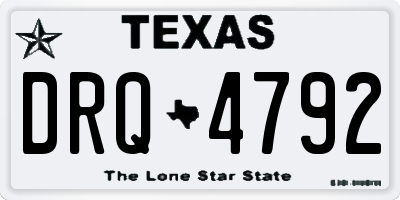 TX license plate DRQ4792