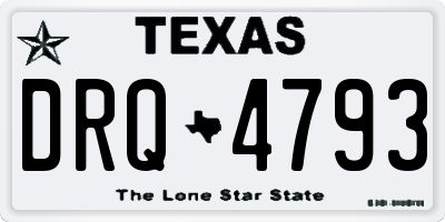 TX license plate DRQ4793