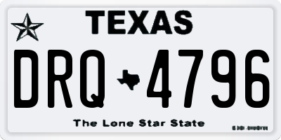 TX license plate DRQ4796