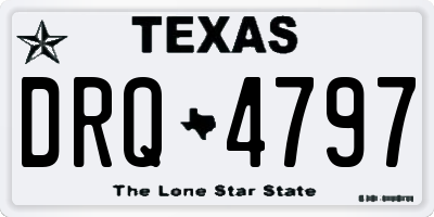 TX license plate DRQ4797