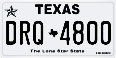 TX license plate DRQ4800