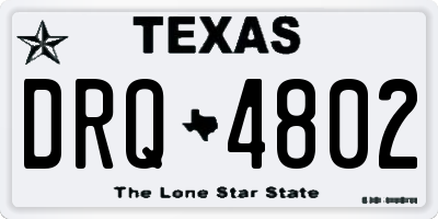 TX license plate DRQ4802