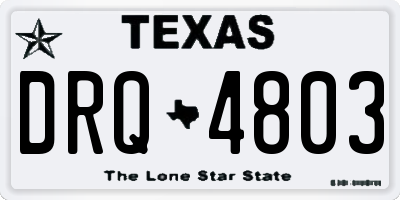 TX license plate DRQ4803