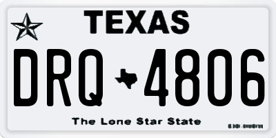 TX license plate DRQ4806
