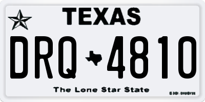 TX license plate DRQ4810