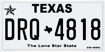 TX license plate DRQ4818