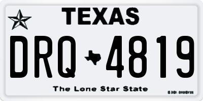 TX license plate DRQ4819