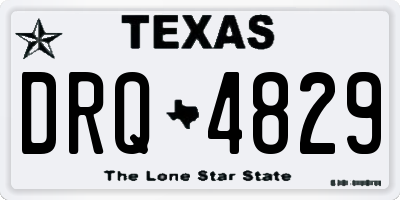 TX license plate DRQ4829