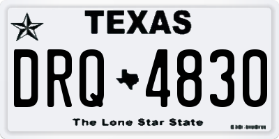 TX license plate DRQ4830