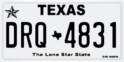 TX license plate DRQ4831