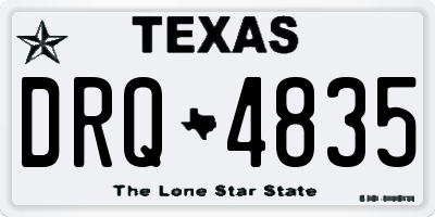 TX license plate DRQ4835
